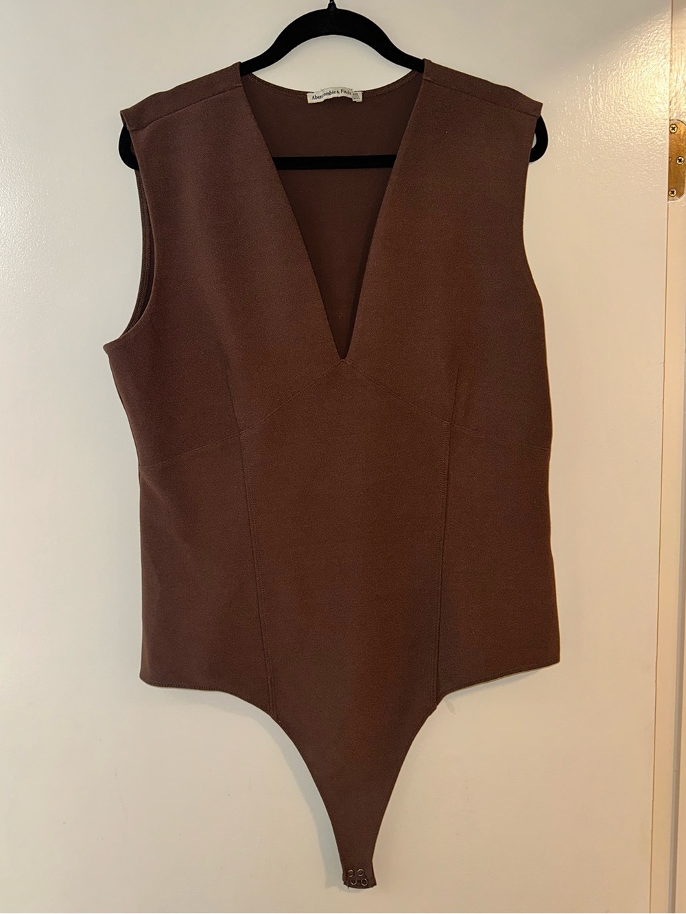 Abercrombie & Fitch Brown V-Neck Bodysuit